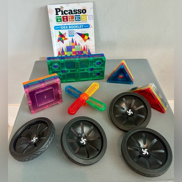 PICASSO TILES 20-Piece Windmill & Wheel Magnetic Tile Set, Complete Set - Picture 6 of 8